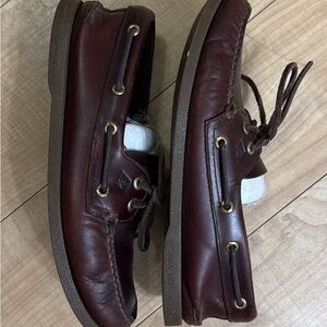 Sperry Men's Dark Brown Leather Boat Shoes